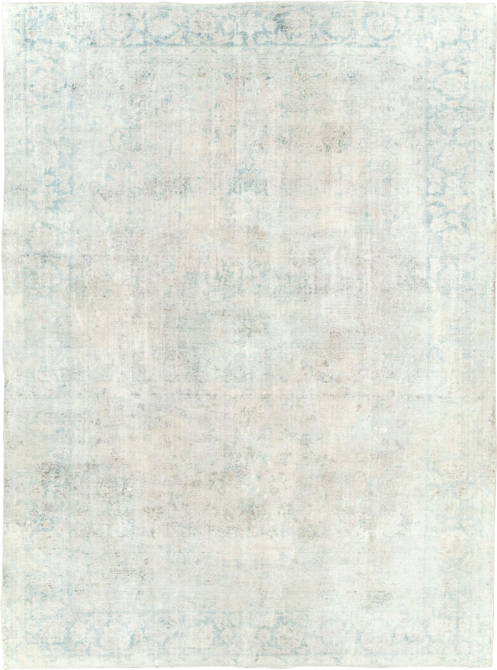 Distressed Vintage Persian Small Room Size Carpet, No.27283 - Staging