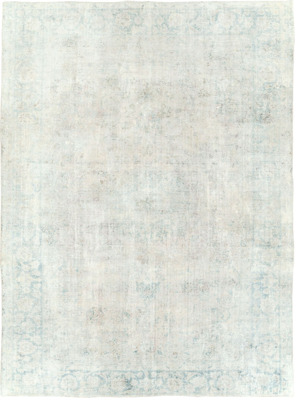 Distressed Vintage Persian Small Room Size Carpet, No.27283 - Staging