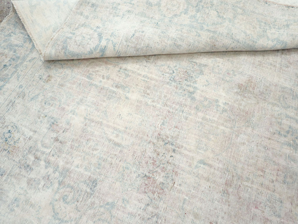 Distressed Vintage Persian Small Room Size Carpet, No.27283 - Staging