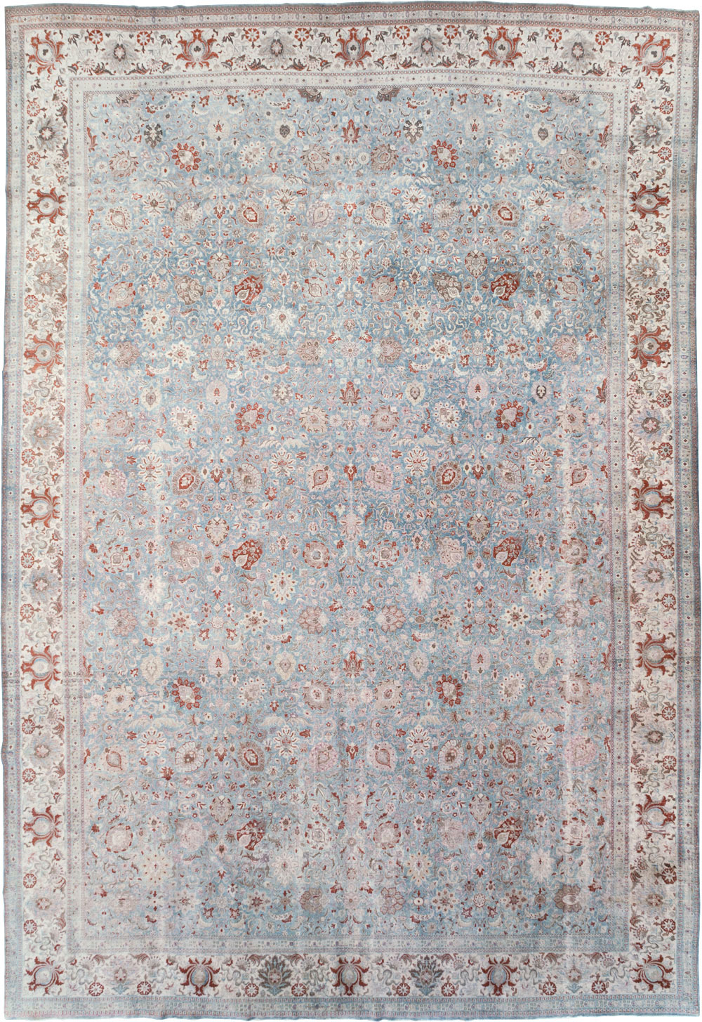 Antique Persian Tabriz Carpet, No.27287 - Staging