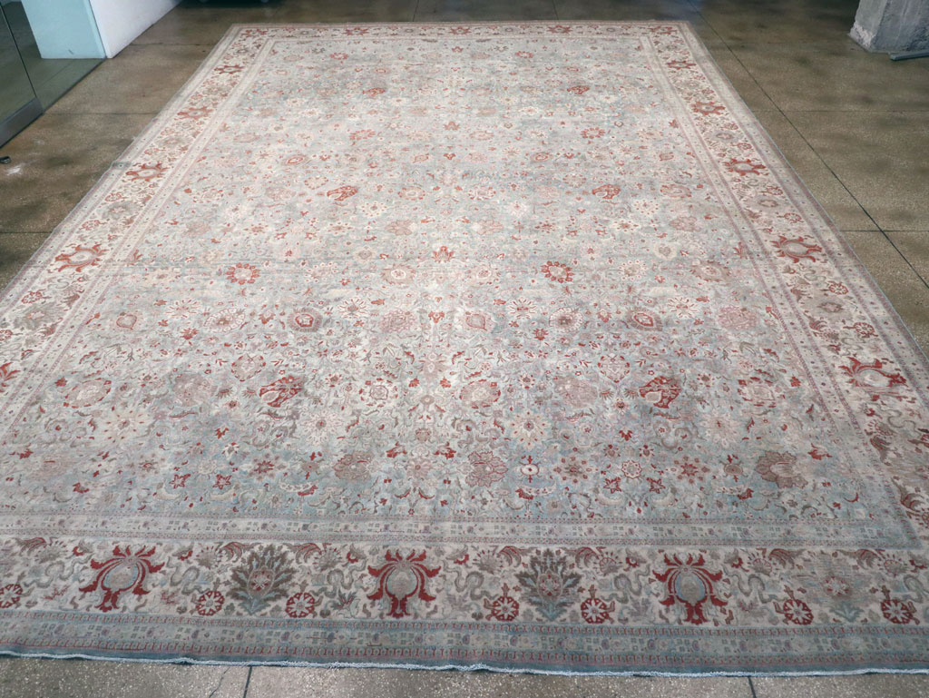 Antique Persian Tabriz Carpet, No.27287 - Staging
