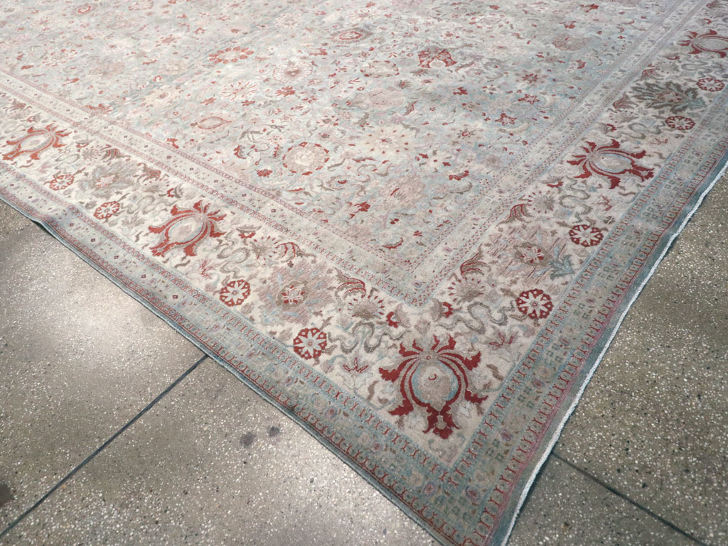 Antique Persian Tabriz Carpet, No.27287 - Staging