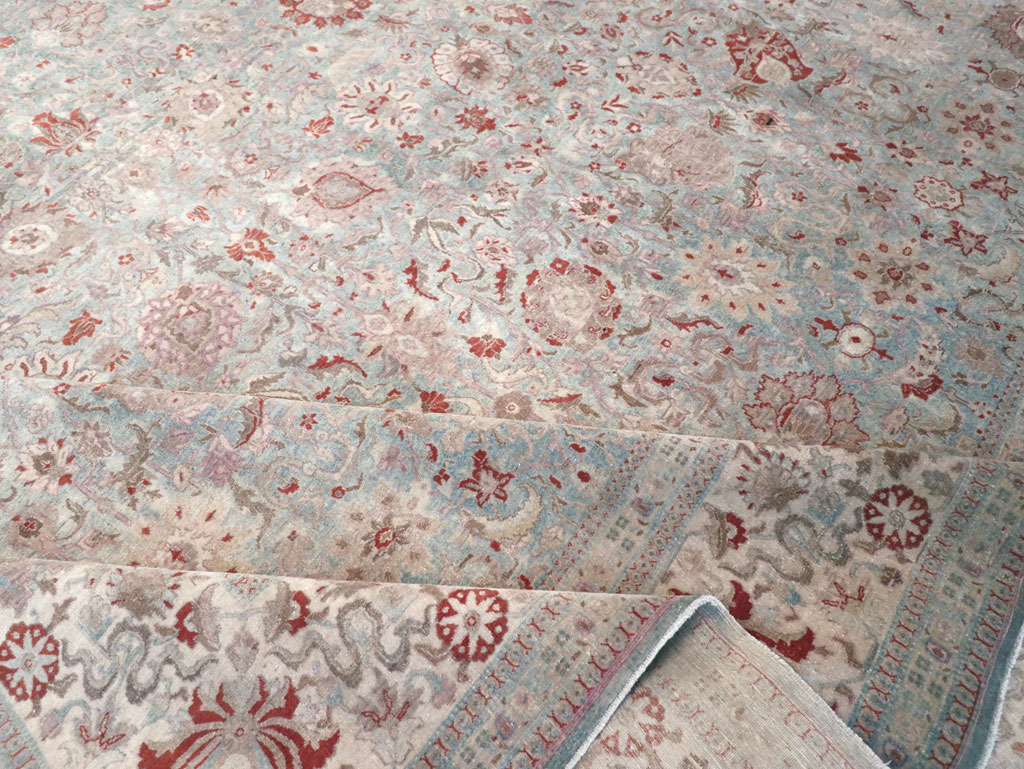 Antique Persian Tabriz Carpet, No.27287 - Staging