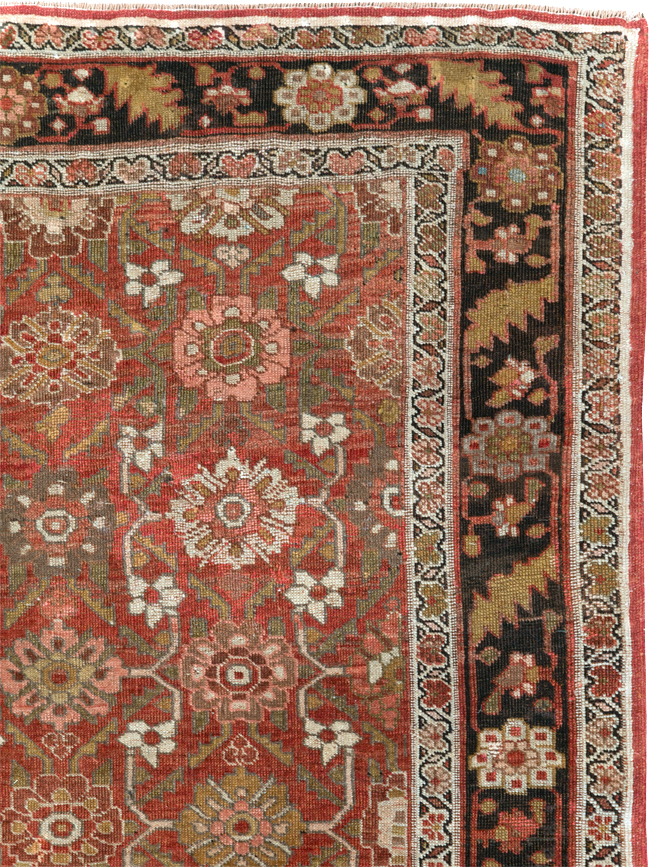Antique Persian Bidjar Gallery Rug, No.27288 - Staging