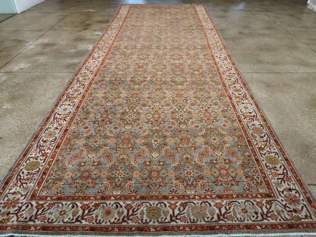 Vintage Persian Malayer Long Gallery Carpet, No.27291 - Staging