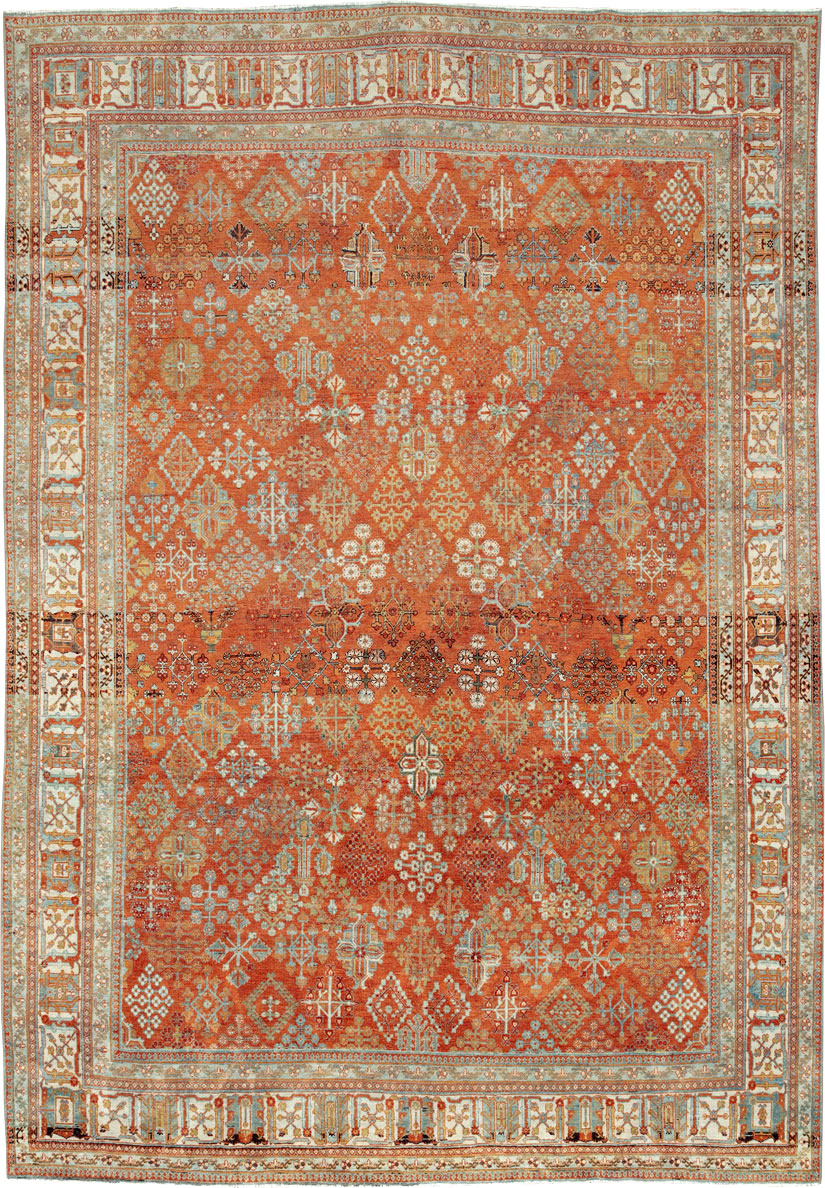 Vintage Persian Joshegan Rug, No.27297 - Staging