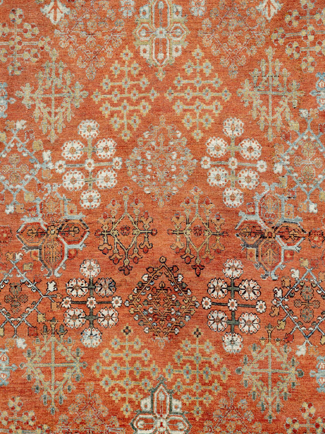 Vintage Persian Joshegan Rug, No.27297 - Staging