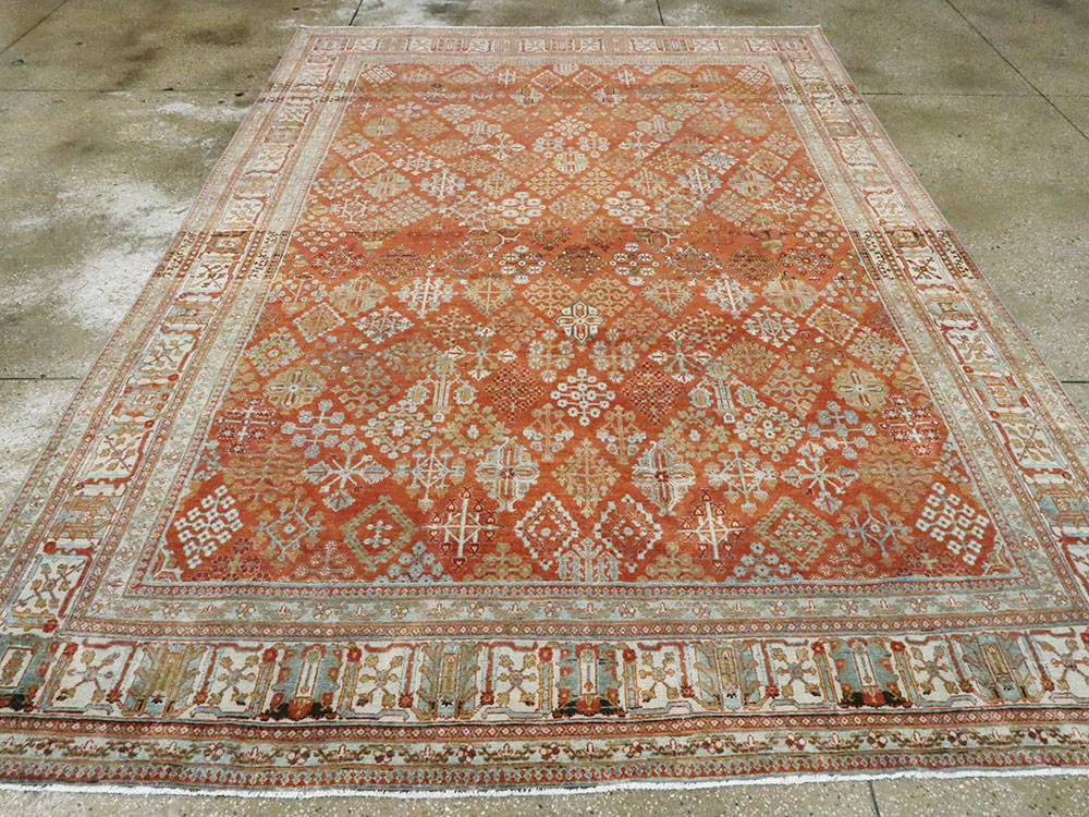 Vintage Persian Joshegan Rug, No.27297 - Staging