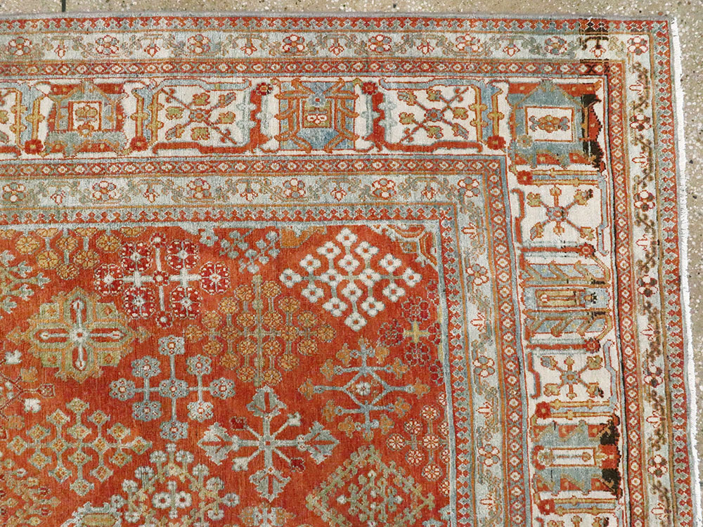Vintage Persian Joshegan Rug, No.27297 - Staging