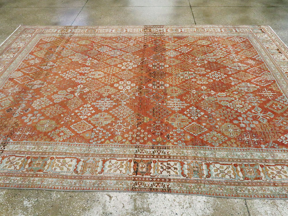 Vintage Persian Joshegan Rug, No.27297 - Staging