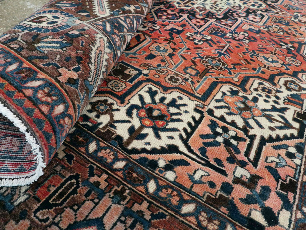 Vintage Persian Bakhtiari Accent Rug, No.27302 - Staging