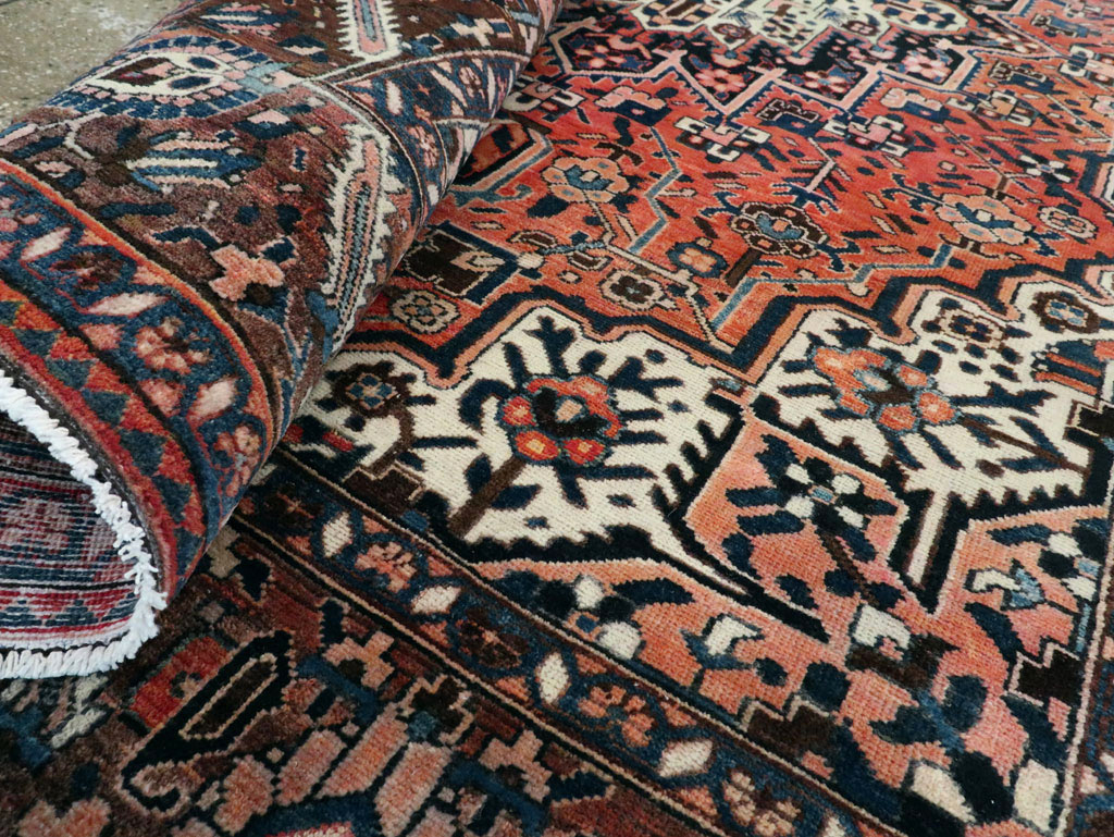 Vintage Persian Bakhtiari Accent Rug, No.27302 - Staging