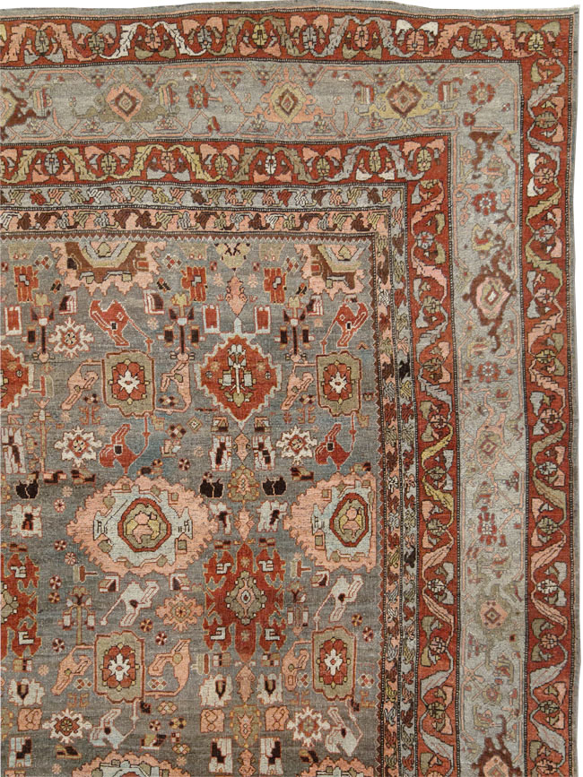 Antique Persian Bidjar Oversize Carpet, No.27310 - Staging