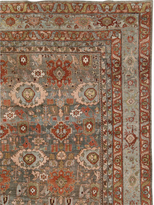 Antique Persian Bidjar Oversize Carpet, No.27310 - Staging
