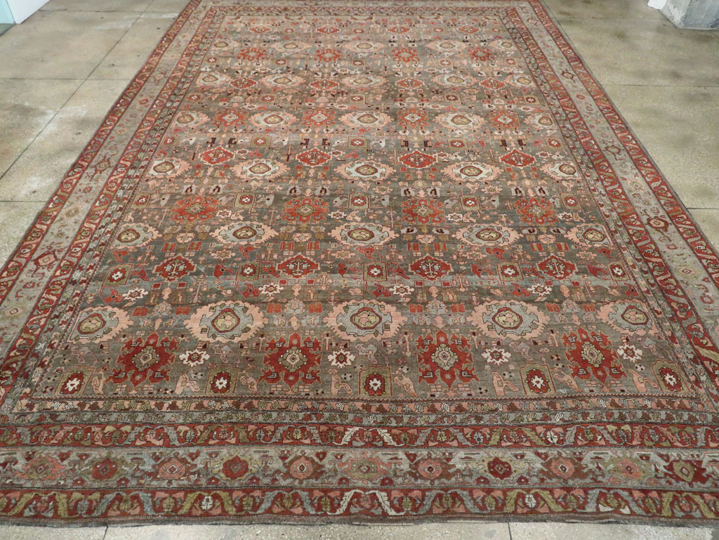 Antique Persian Bidjar Oversize Carpet, No.27310 - Staging