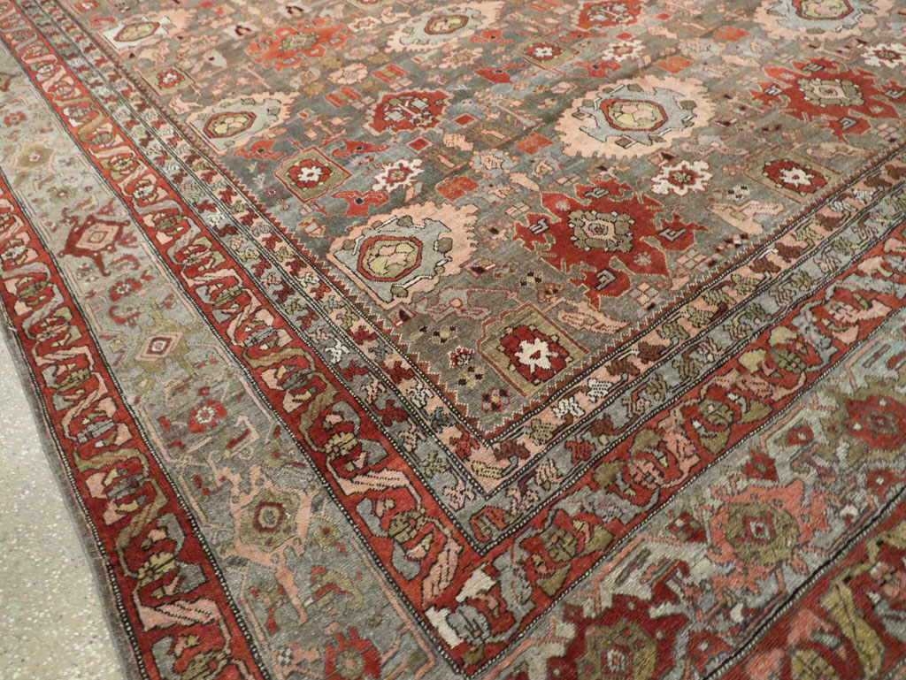 Antique Persian Bidjar Oversize Carpet, No.27310 - Staging