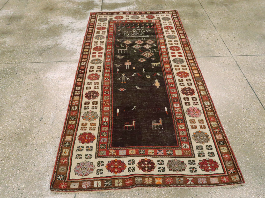 Antique Kurdish Rug, No.27317 - Staging