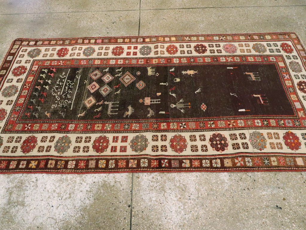 Antique Kurdish Rug, No.27317 - Staging