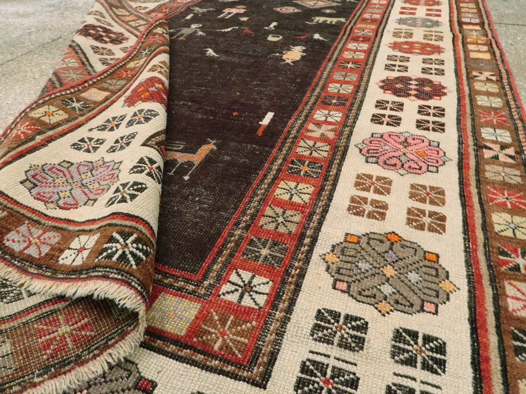 Antique Kurdish Rug, No.27317 - Staging