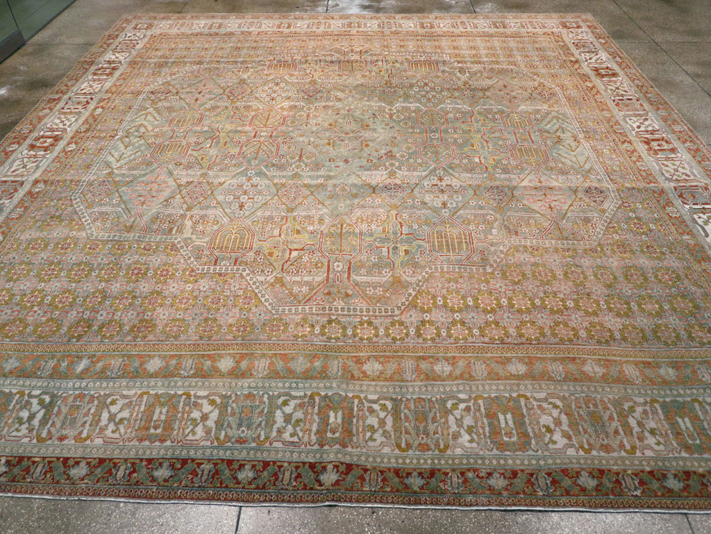 Antique Persian Joshegan Carpet, No.27337 - Staging