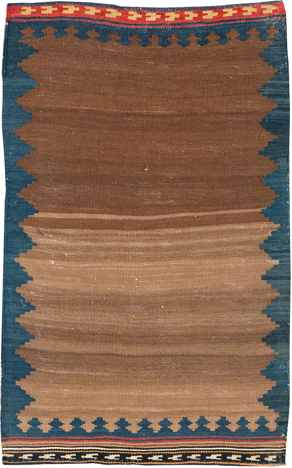 Vintage Persian Kilim Throw Rug, No.27352 - Staging