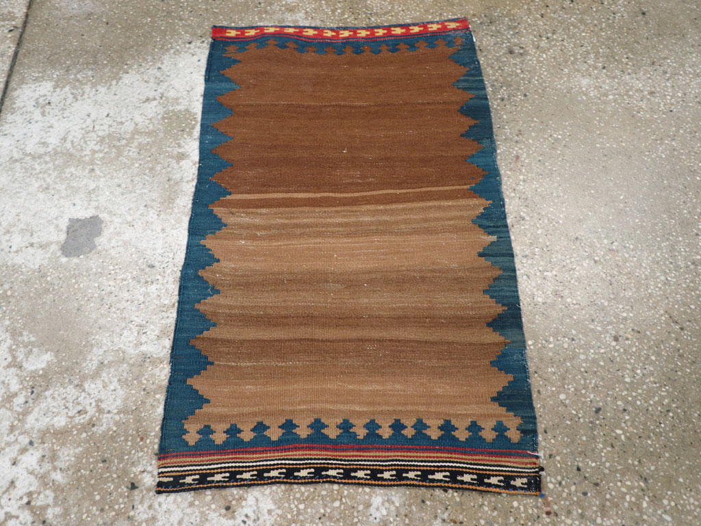 Vintage Persian Kilim Throw Rug, No.27352 - Staging