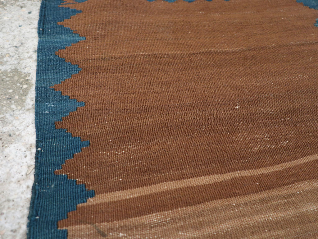 Vintage Persian Kilim Throw Rug, No.27352 - Staging