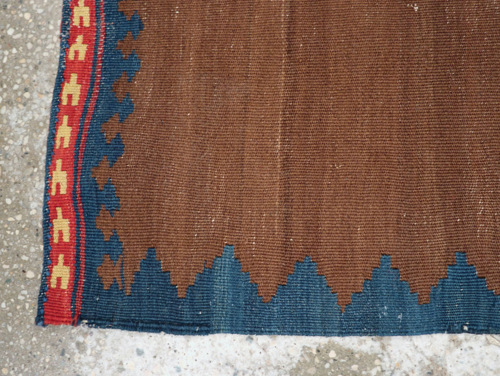 Vintage Persian Kilim Throw Rug, No.27352 - Staging