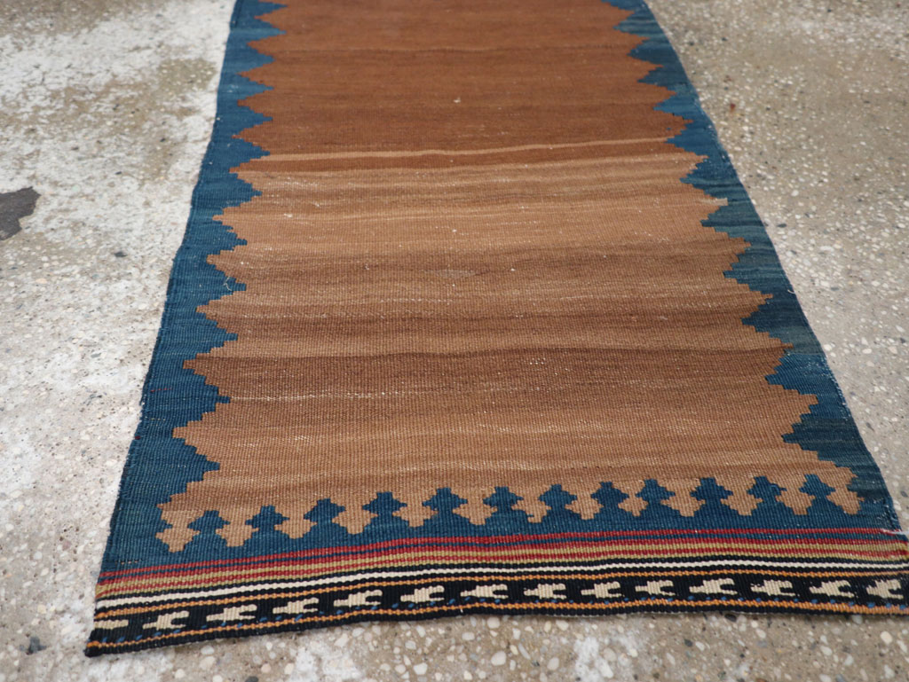 Vintage Persian Kilim Throw Rug, No.27352 - Staging