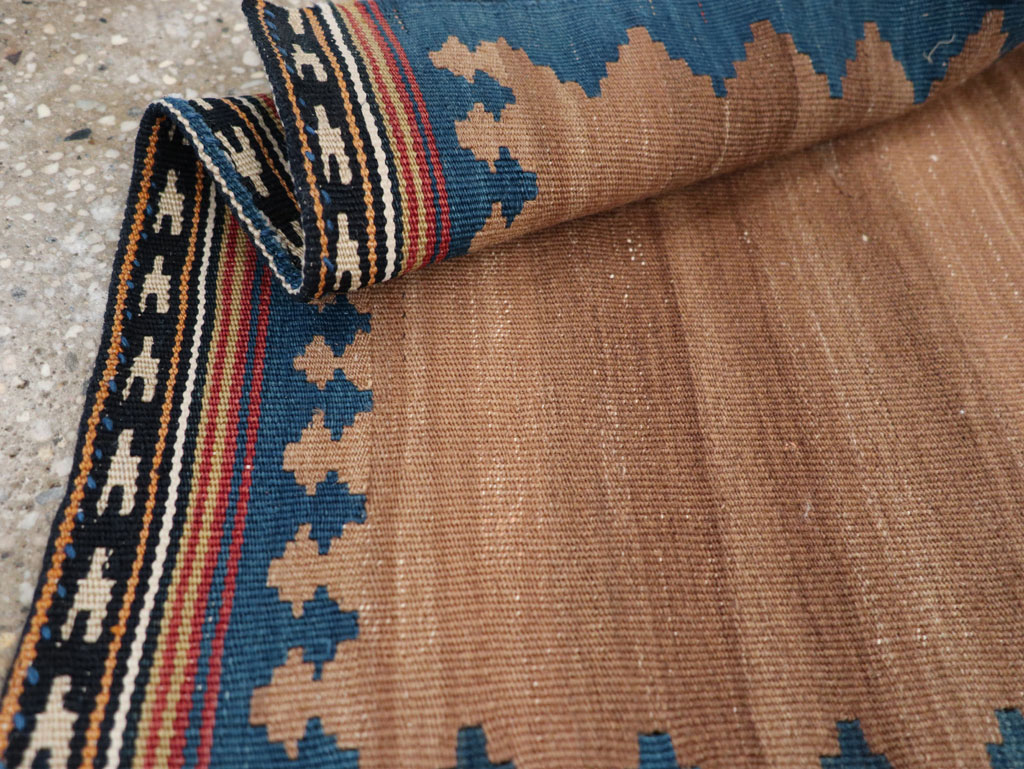 Vintage Persian Kilim Throw Rug, No.27352 - Staging