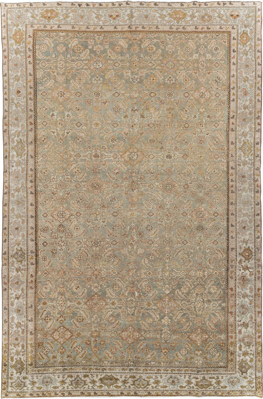 Antique Persian Malayer Accent Carpet, No.27355 - Staging