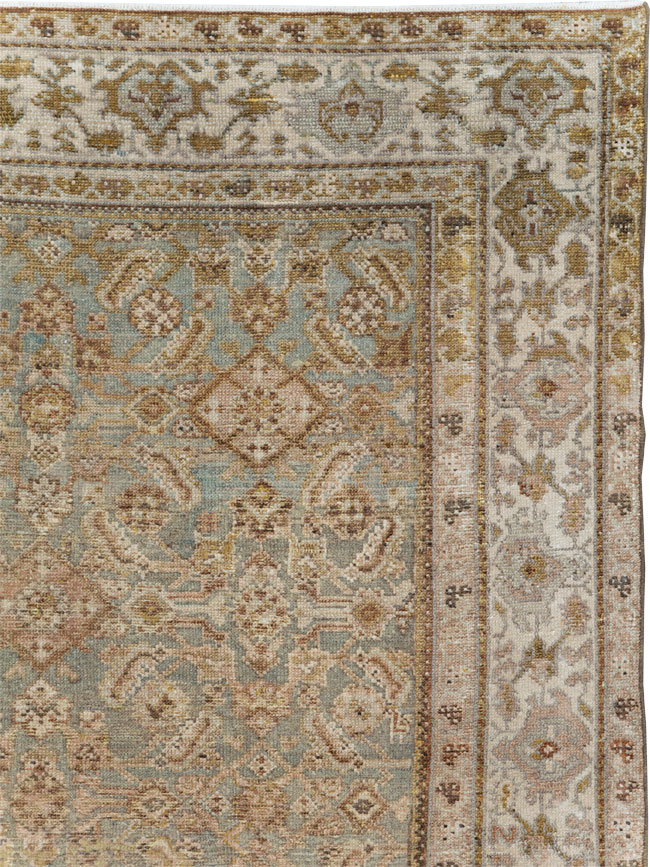 Antique Persian Malayer Accent Carpet, No.27355 - Staging