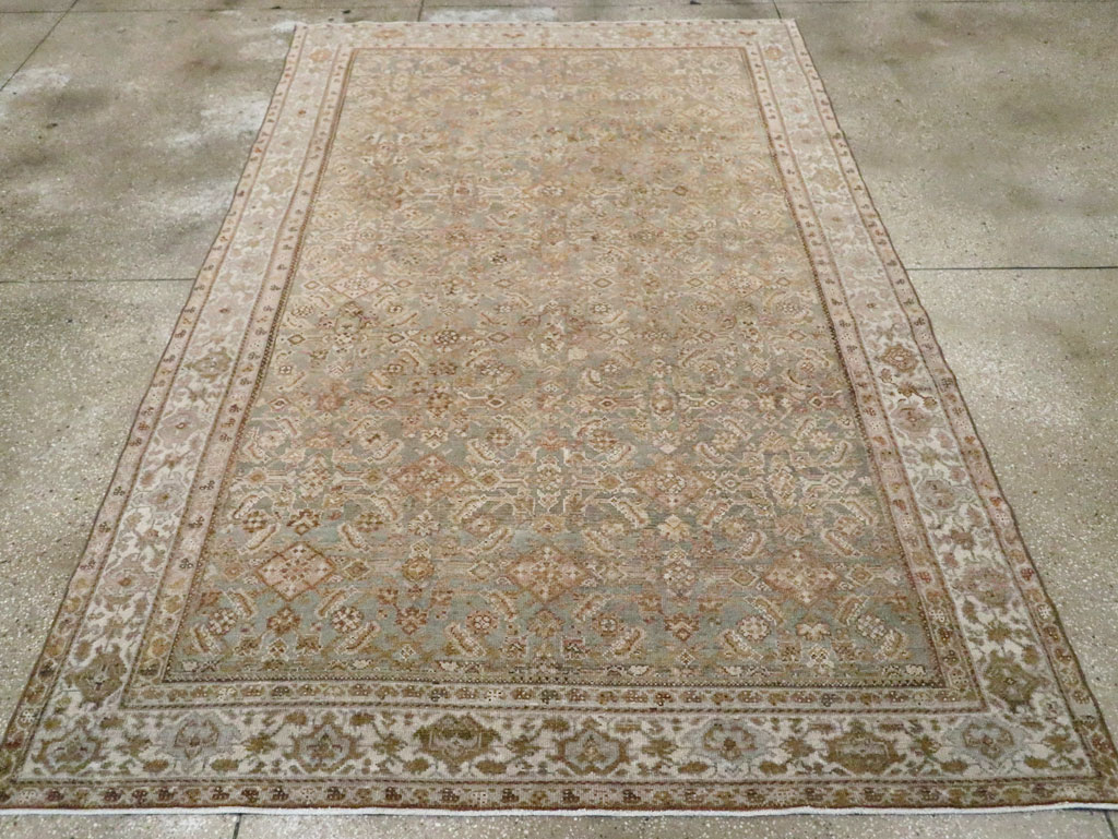 Antique Persian Malayer Accent Carpet, No.27355 - Staging
