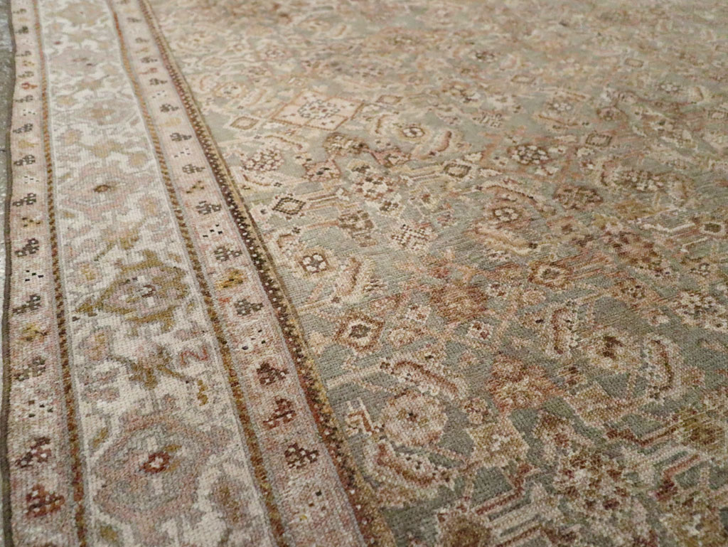 Antique Persian Malayer Accent Carpet, No.27355 - Staging
