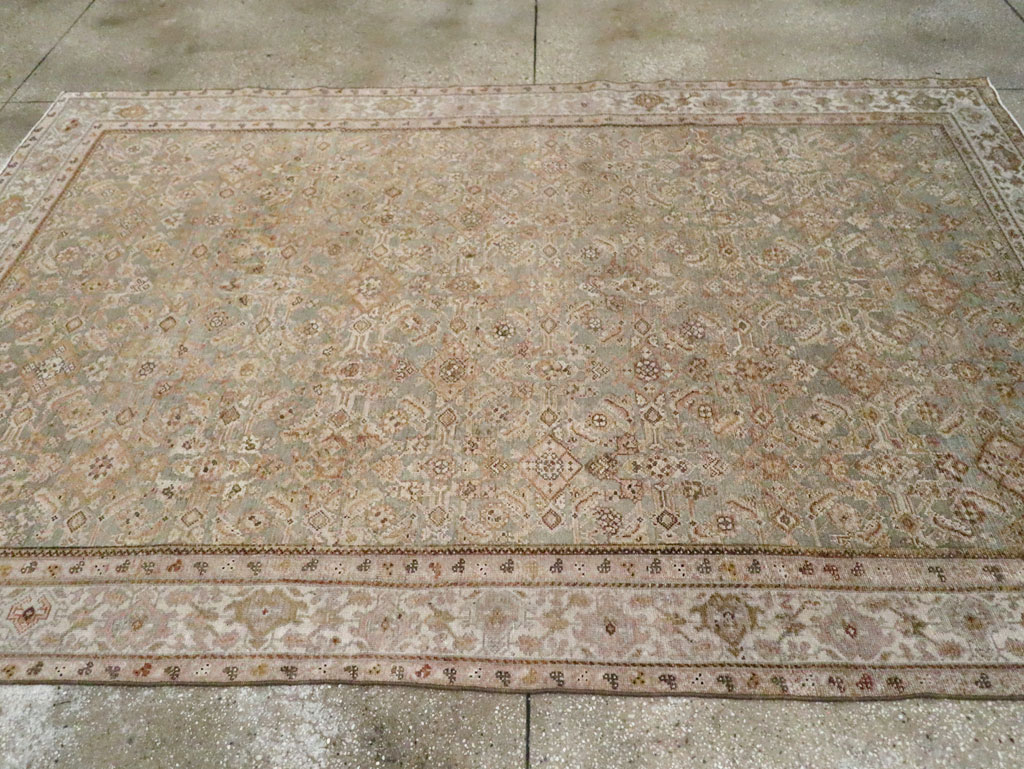 Antique Persian Malayer Accent Carpet, No.27355 - Staging