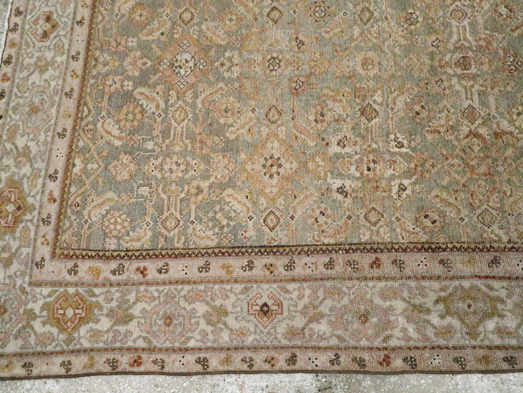 Antique Persian Malayer Accent Carpet, No.27355 - Staging