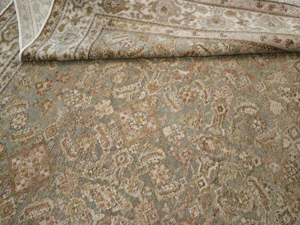 Antique Persian Malayer Accent Carpet, No.27355 - Staging