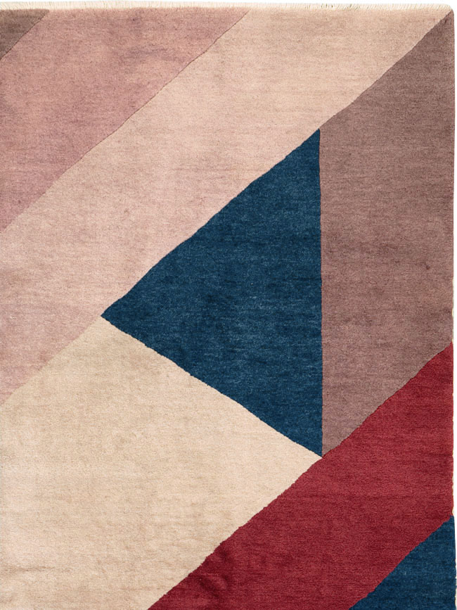 Vintage Chinese Art Deco Rug, No.27360 - Staging