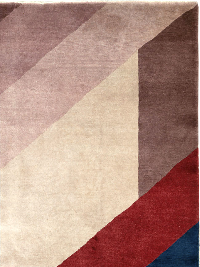 Vintage Chinese Art Deco Rug, No.27360 - Staging