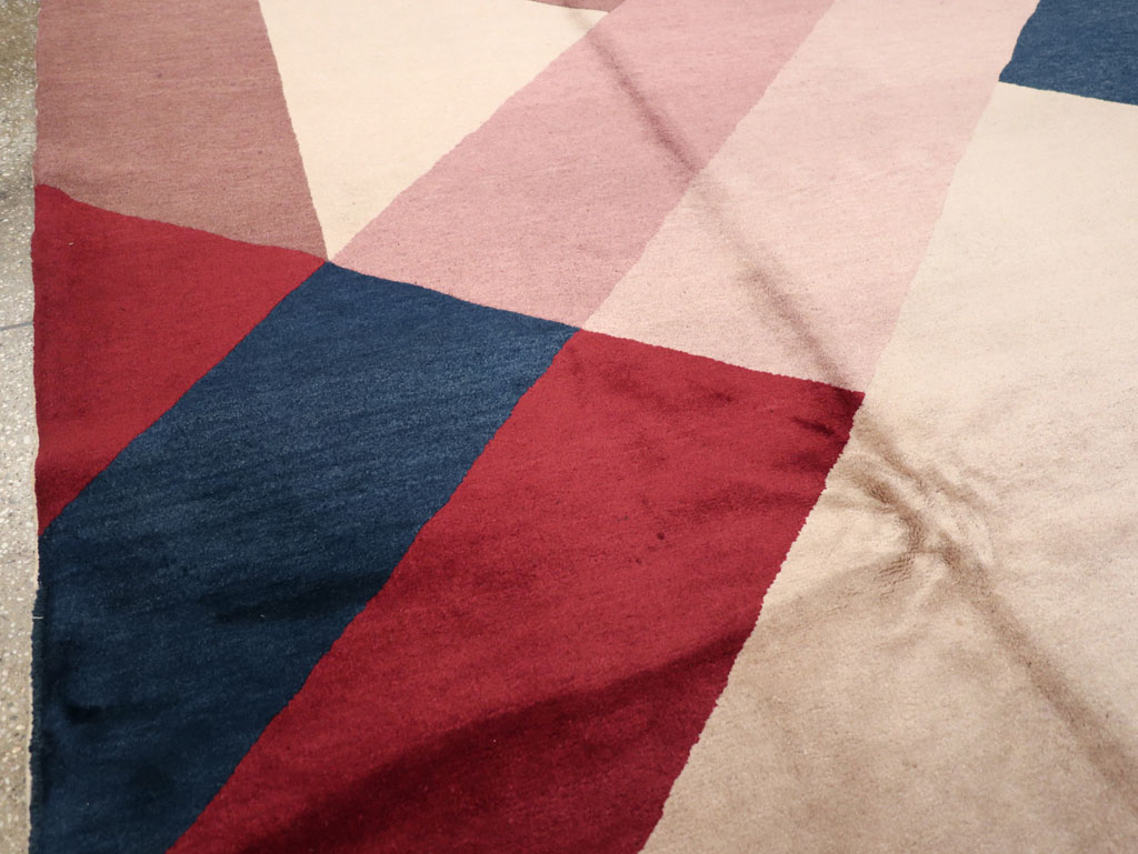 Vintage Chinese Art Deco Rug, No.27360 - Staging