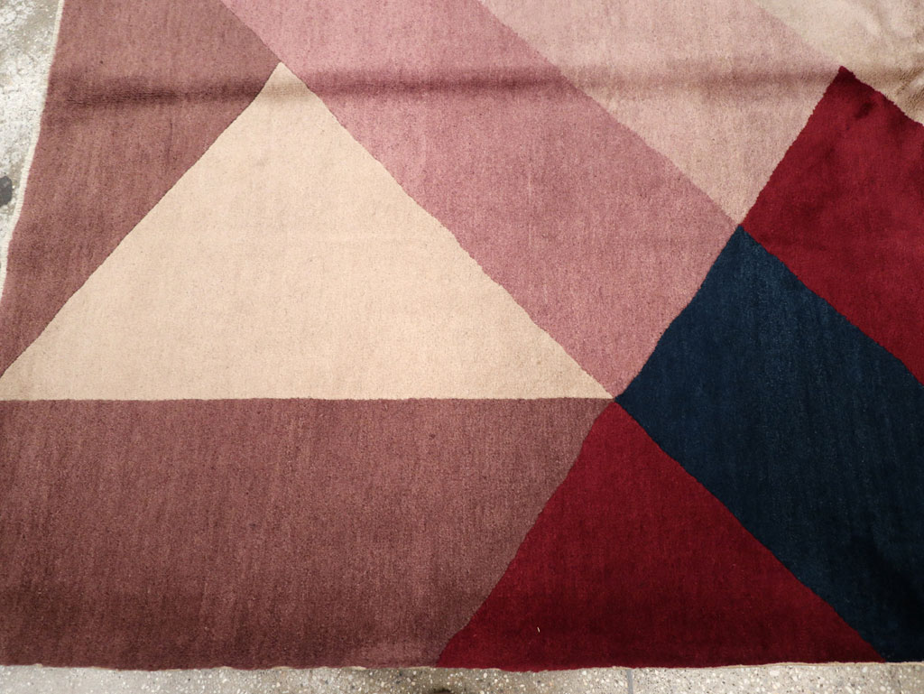 Vintage Chinese Art Deco Rug, No.27360 - Staging