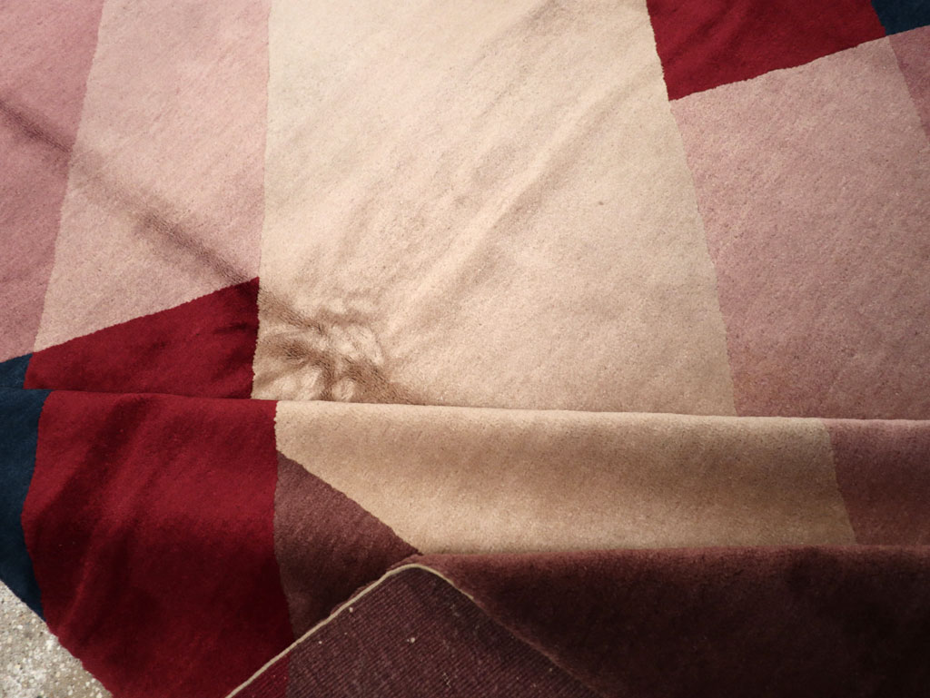 Vintage Chinese Art Deco Rug, No.27360 - Staging