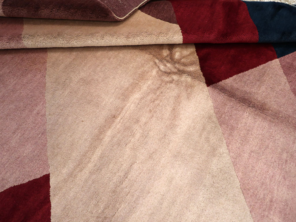 Vintage Chinese Art Deco Rug, No.27360 - Staging