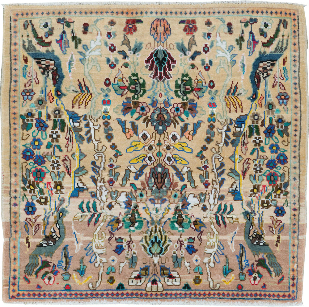 Vintage Persian Tabriz Rug, No.27361 - Staging