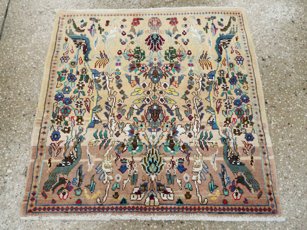 Vintage Persian Tabriz Rug, No.27361 - Staging