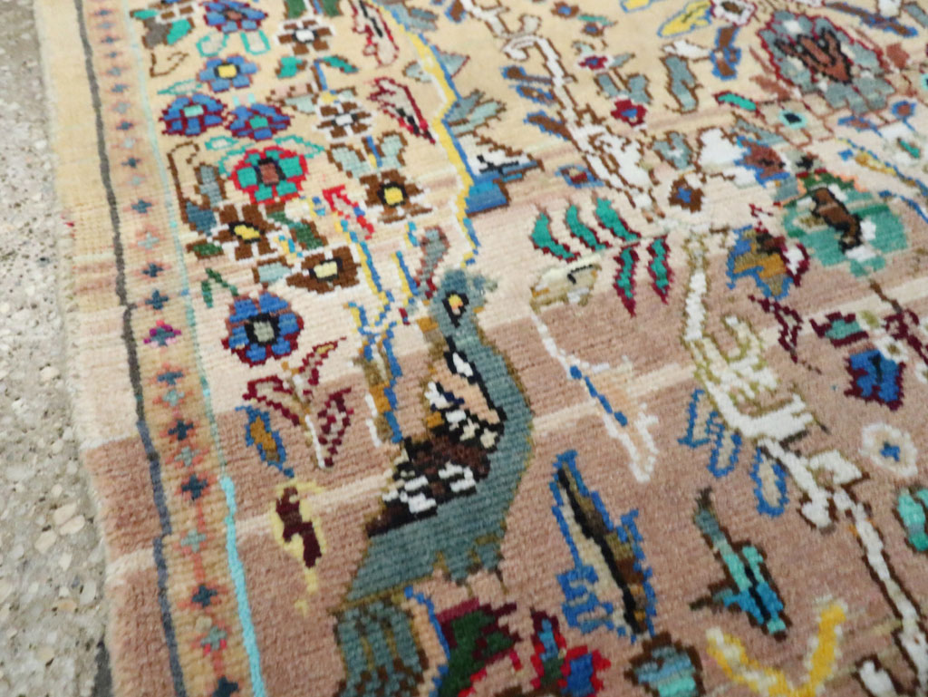 Vintage Persian Tabriz Rug, No.27361 - Staging