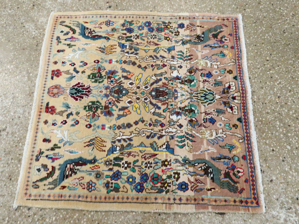 Vintage Persian Tabriz Rug, No.27361 - Staging