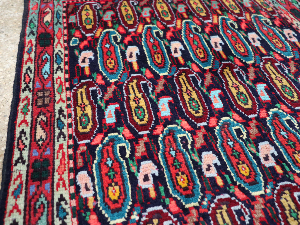 Vintage Persian Hamadan Rug, No.27365 - Staging
