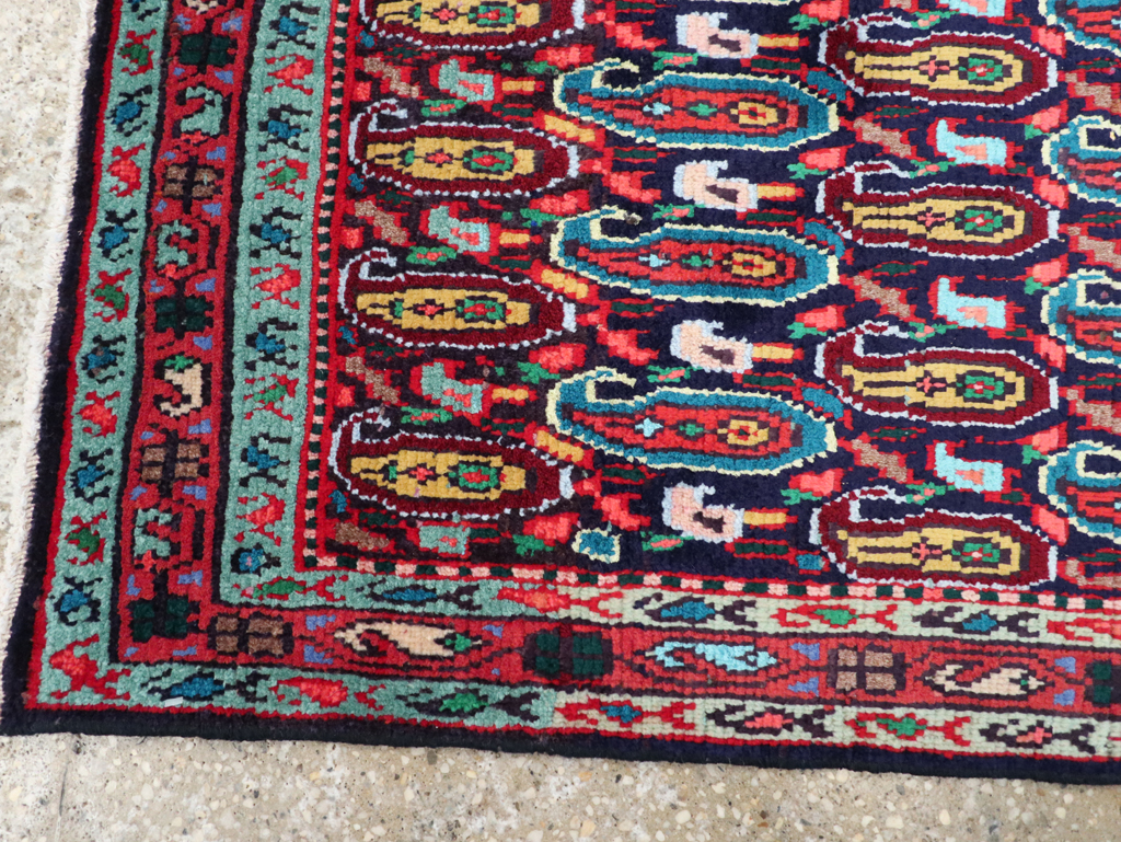 Vintage Persian Hamadan Rug, No.27365 - Staging