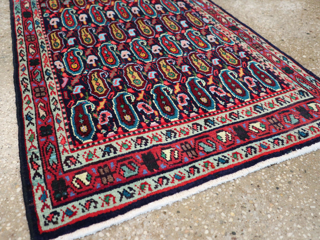Vintage Persian Hamadan Rug, No.27365 - Staging